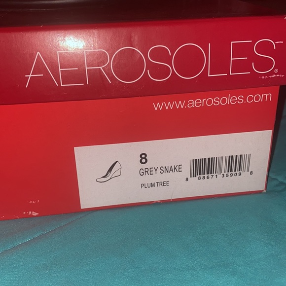 Aerosoles Grey Snake Wedges - Picture 3 of 6
